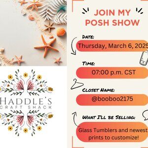 Posh Party LIVE: Glass Tumblers Sale ~ Haddle's Craft Shack